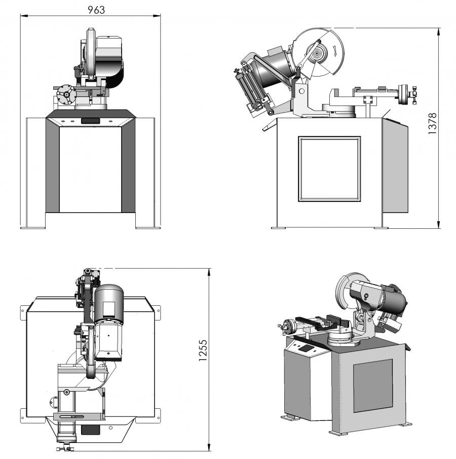 Yarı otomatik daire testere makinası DT-315DXS